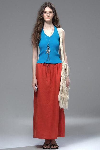 High Saturation Linen Skirt