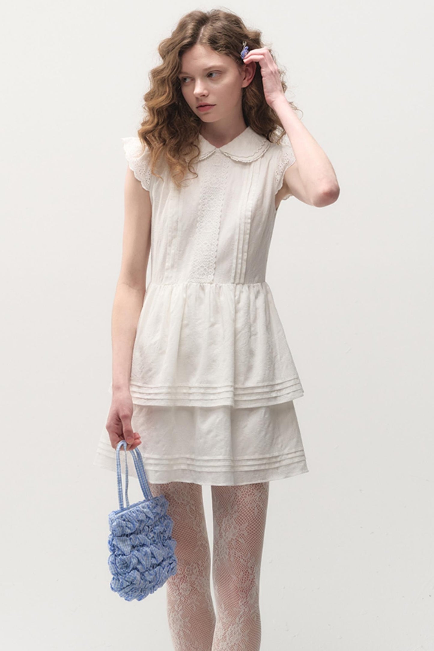 Casual Fit and Flare Lace Dress