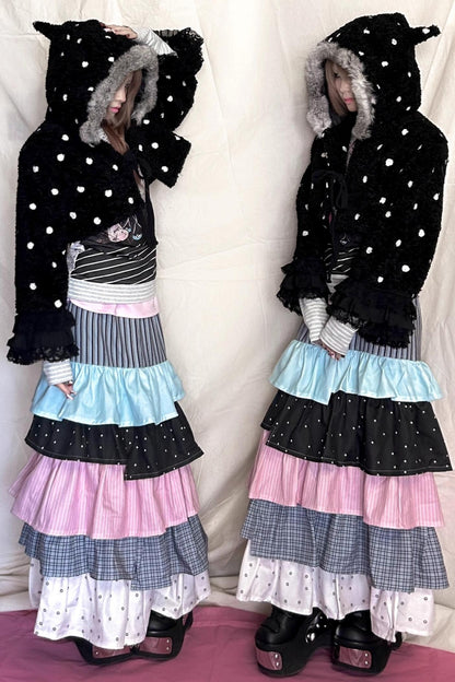 Original Design Cat Ear Plush Short Coat