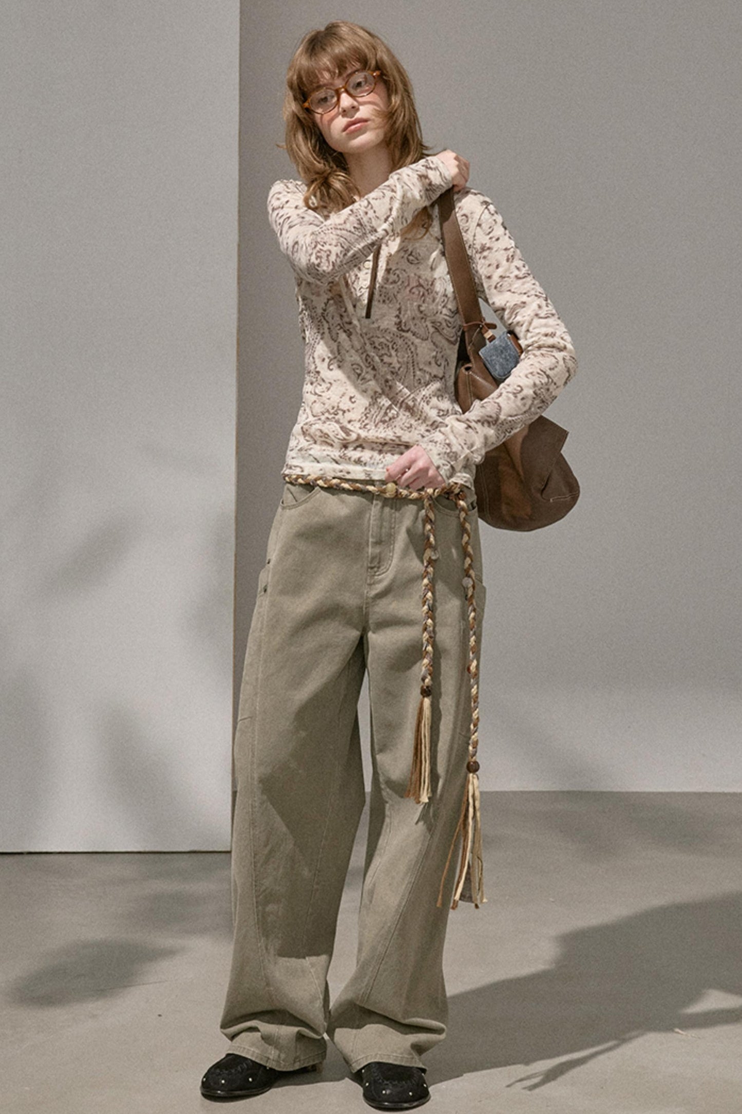 Slim Flower Knitted Top