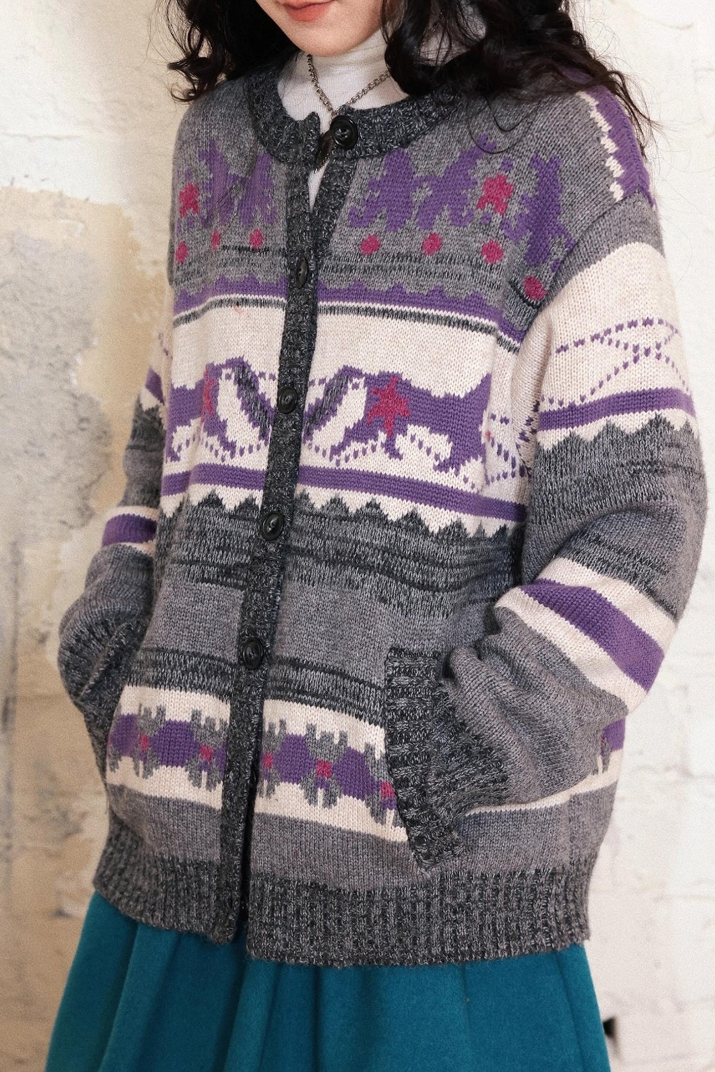 Fair Isle Retro Knit Sweater