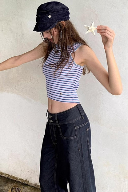 Textured Striped Knit Camisole