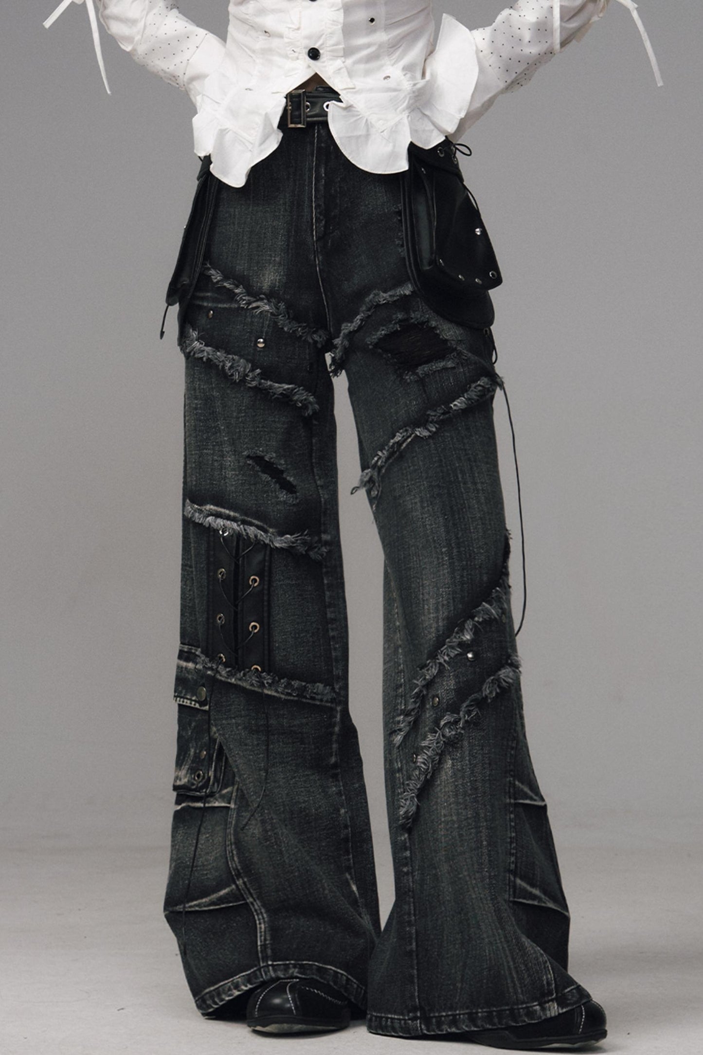 Garden Streetpunk Wide-Leg Jeans Pants