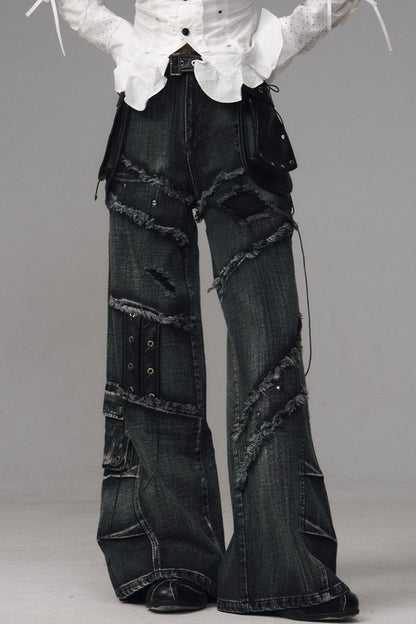 Garden Streetpunk Wide-Leg Jeans Pants
