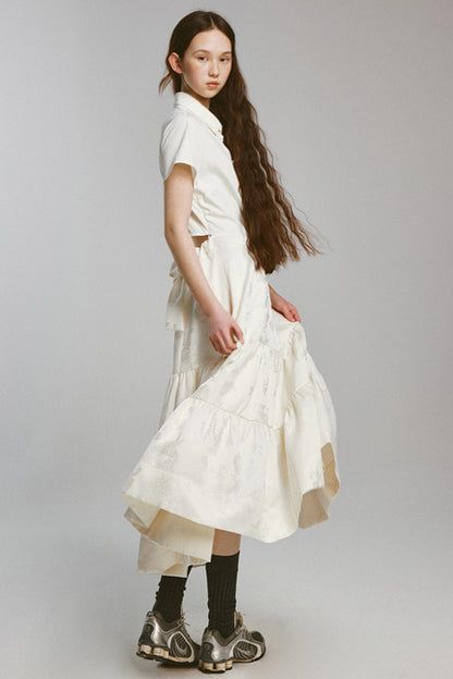 Rebellious Lace-up Shirt Dress