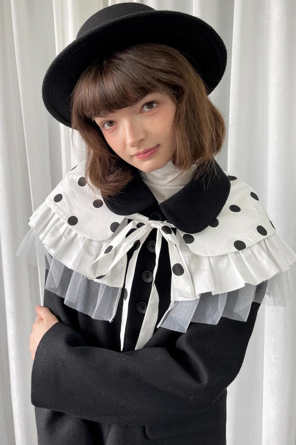 Lace Polka Dot Layered Womens Shawl