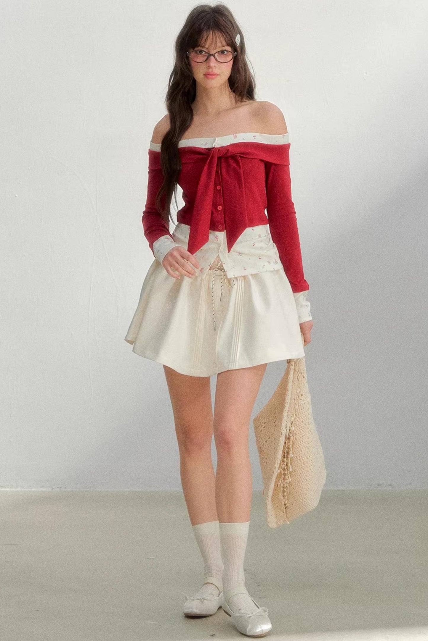 Bright Cherry One-Shoulder Top