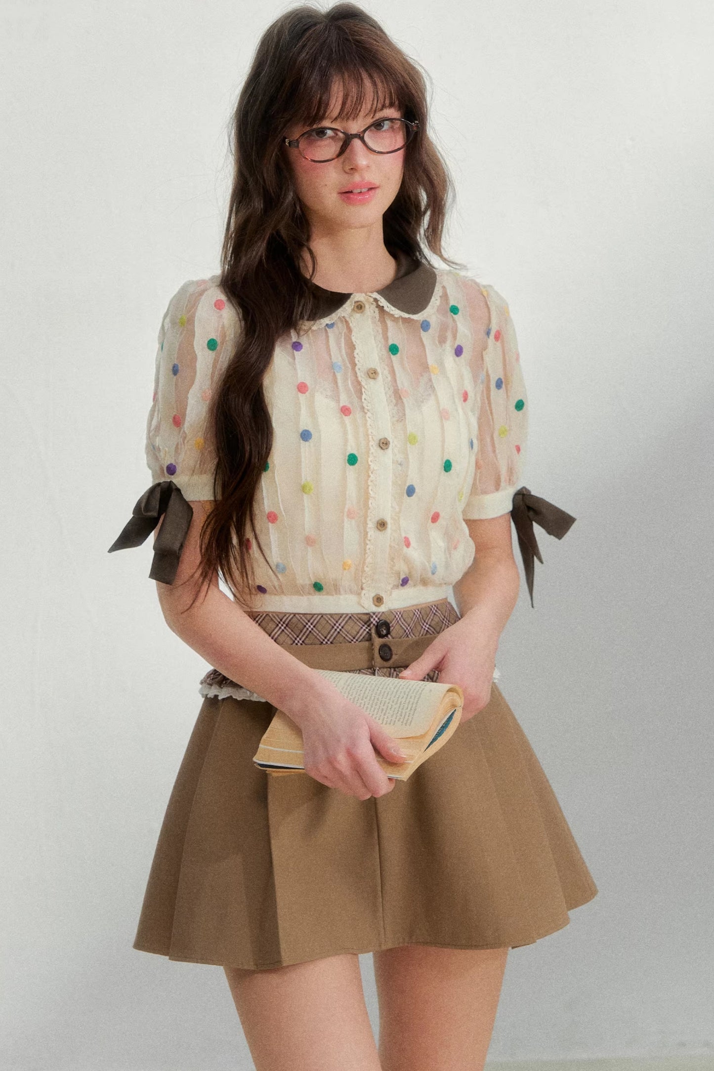 Retro Polka Dot Blouse