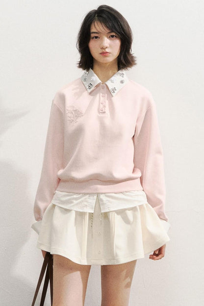 Gray Rose Sweatshirt