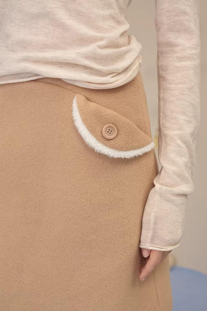 Snow Season Wool A-Line Skirt
