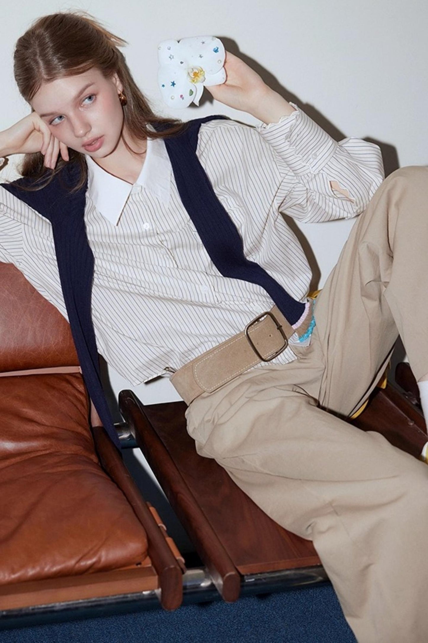 Long Sleeve Loose Striped Shirt