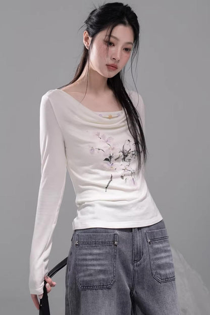 Cloud Beige Lyocell Blouse Set