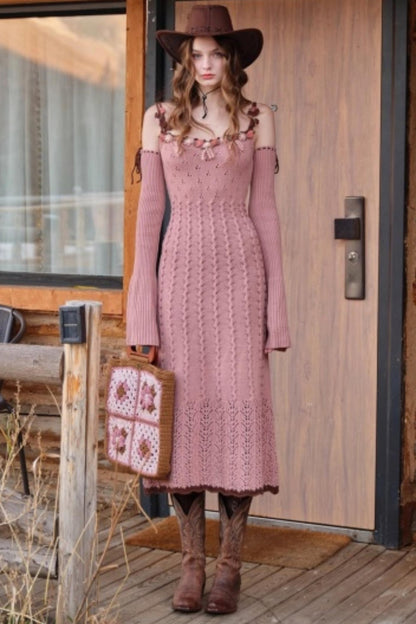 Juliet Retro Wool Knit Dress Set-Up
