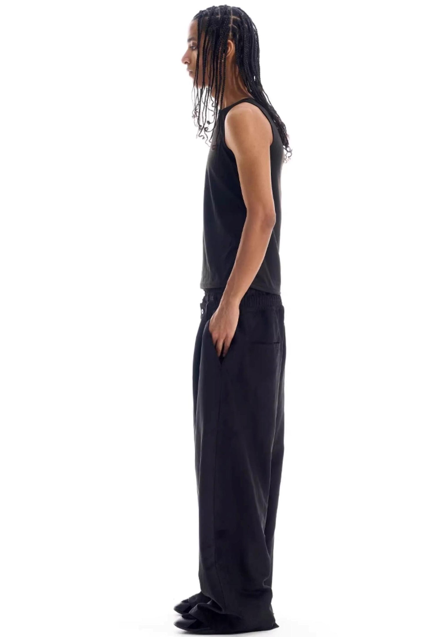 Double-Waist Pleated Pants