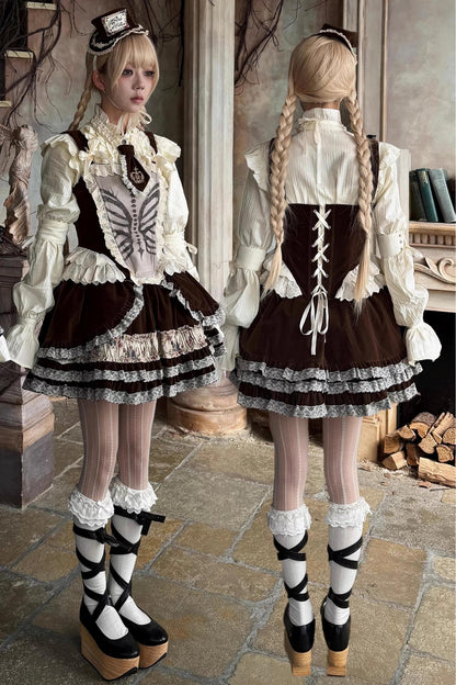 Beige Lace Trim Shirt