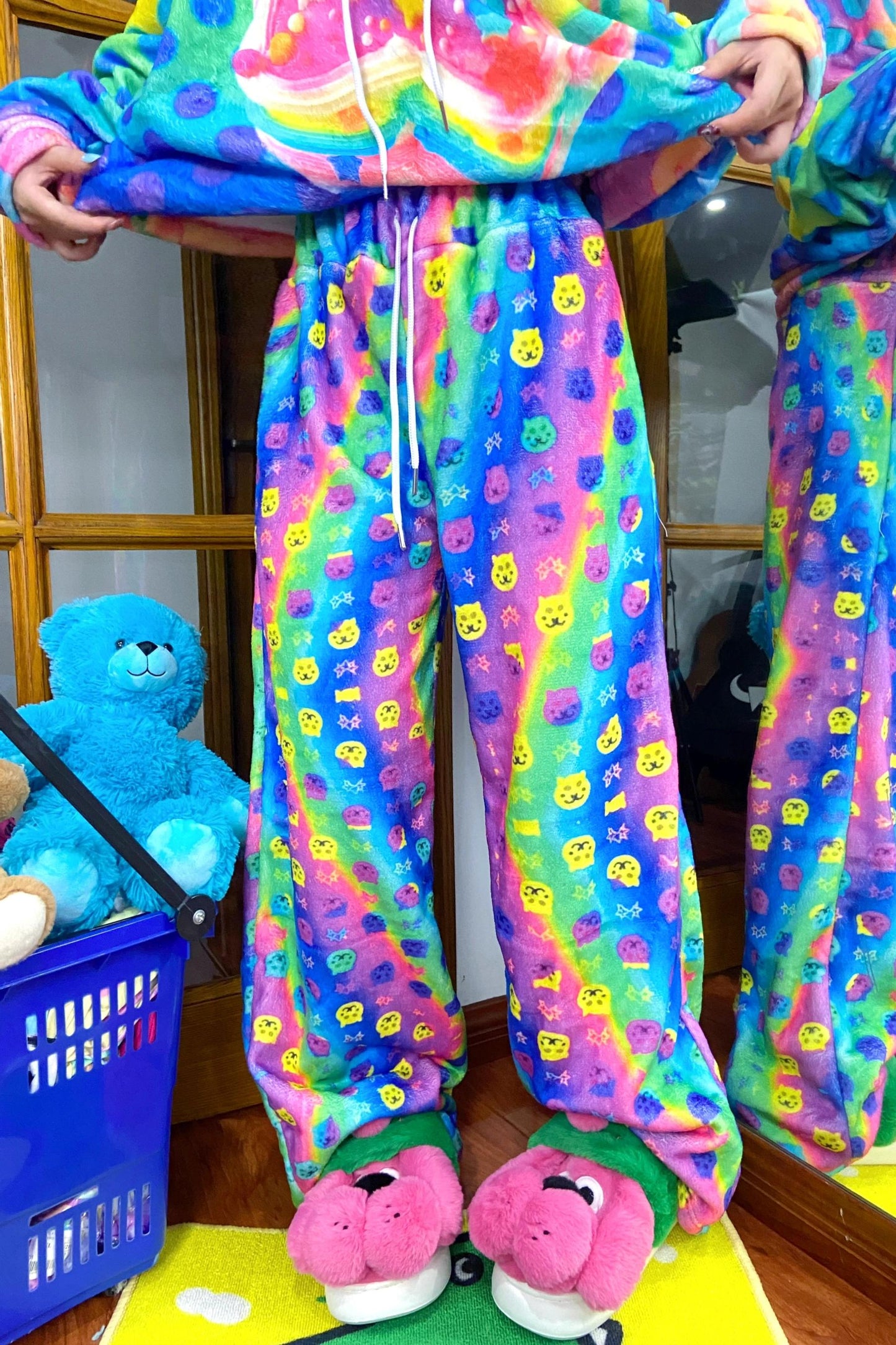 Cat Fleece-Lined Pants