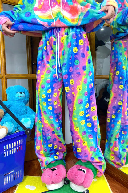 Cat Fleece-Lined Pants