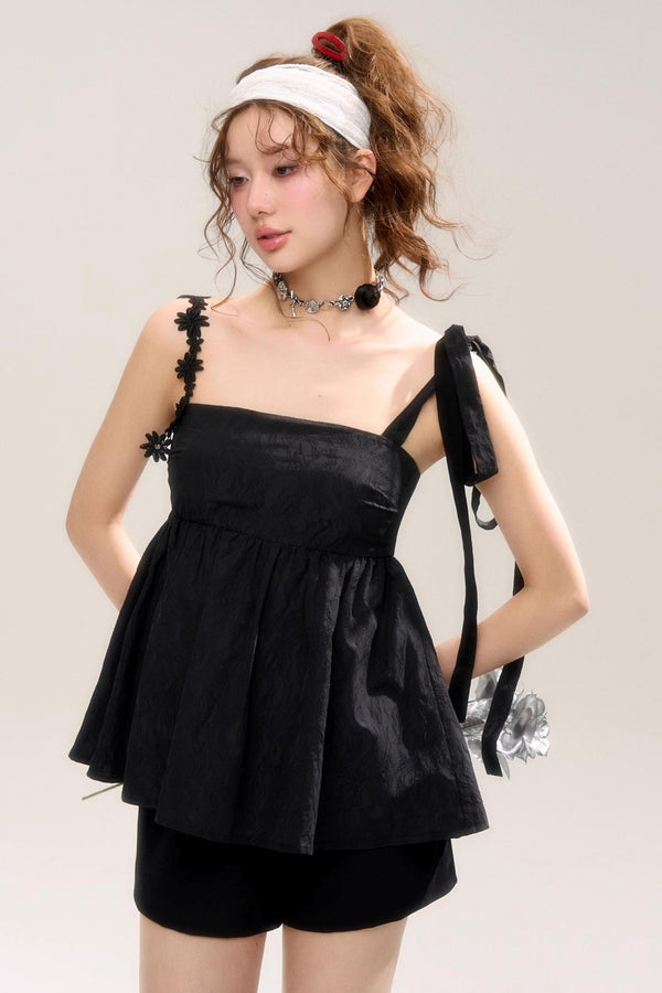 Moody Irregular Suspender Shorts Set-Up