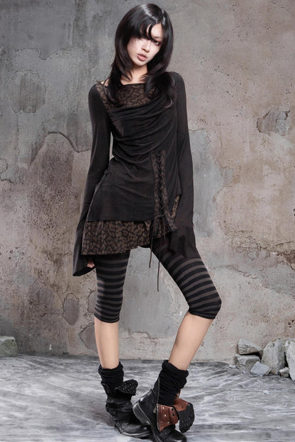 Knitted Contrast Patchwork Top