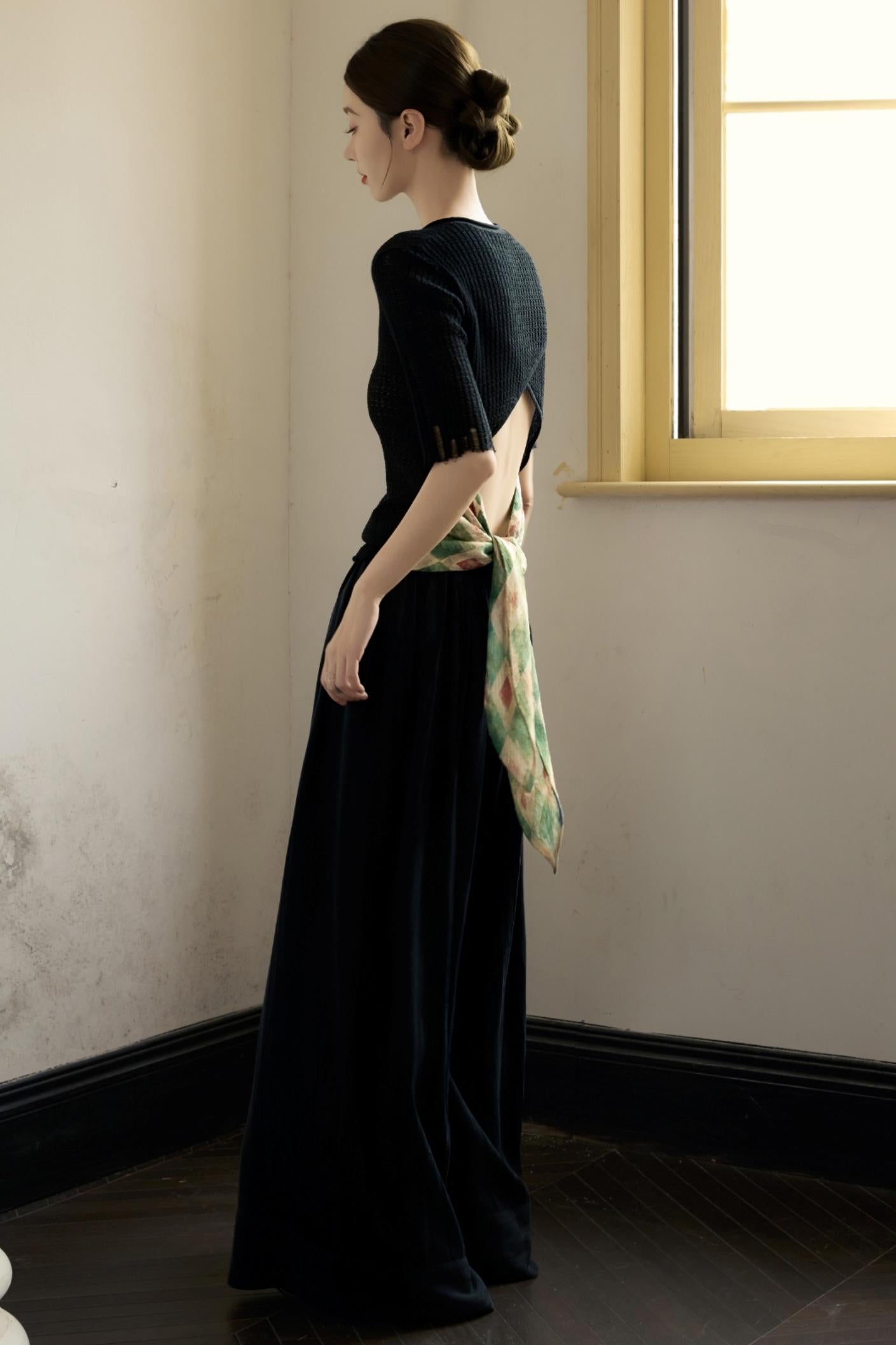 Black Wide-Leg Pants