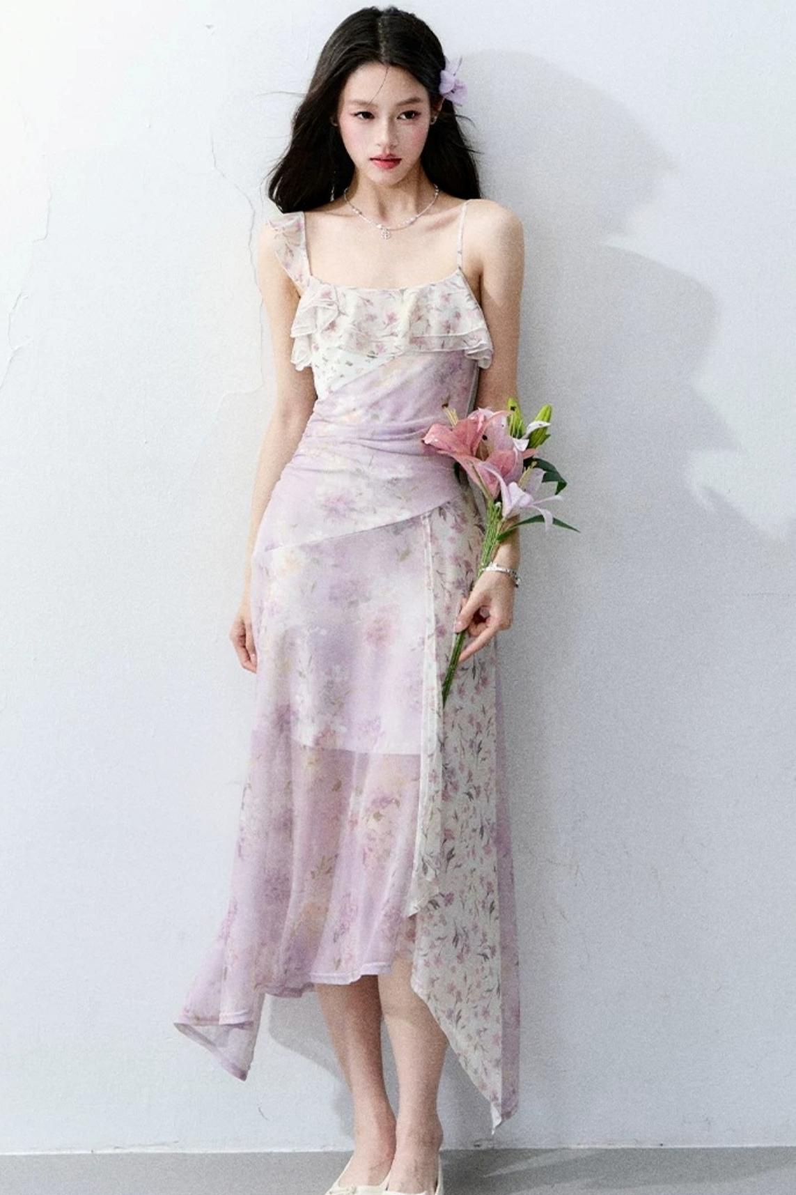 Wisteria Mesh Slip Dress