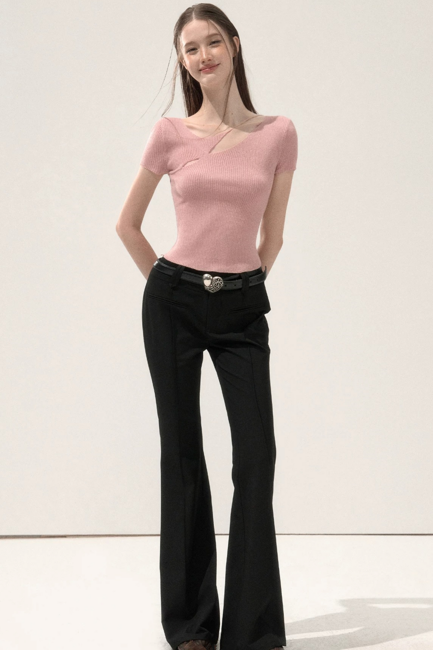 Retro Black Flared Pants