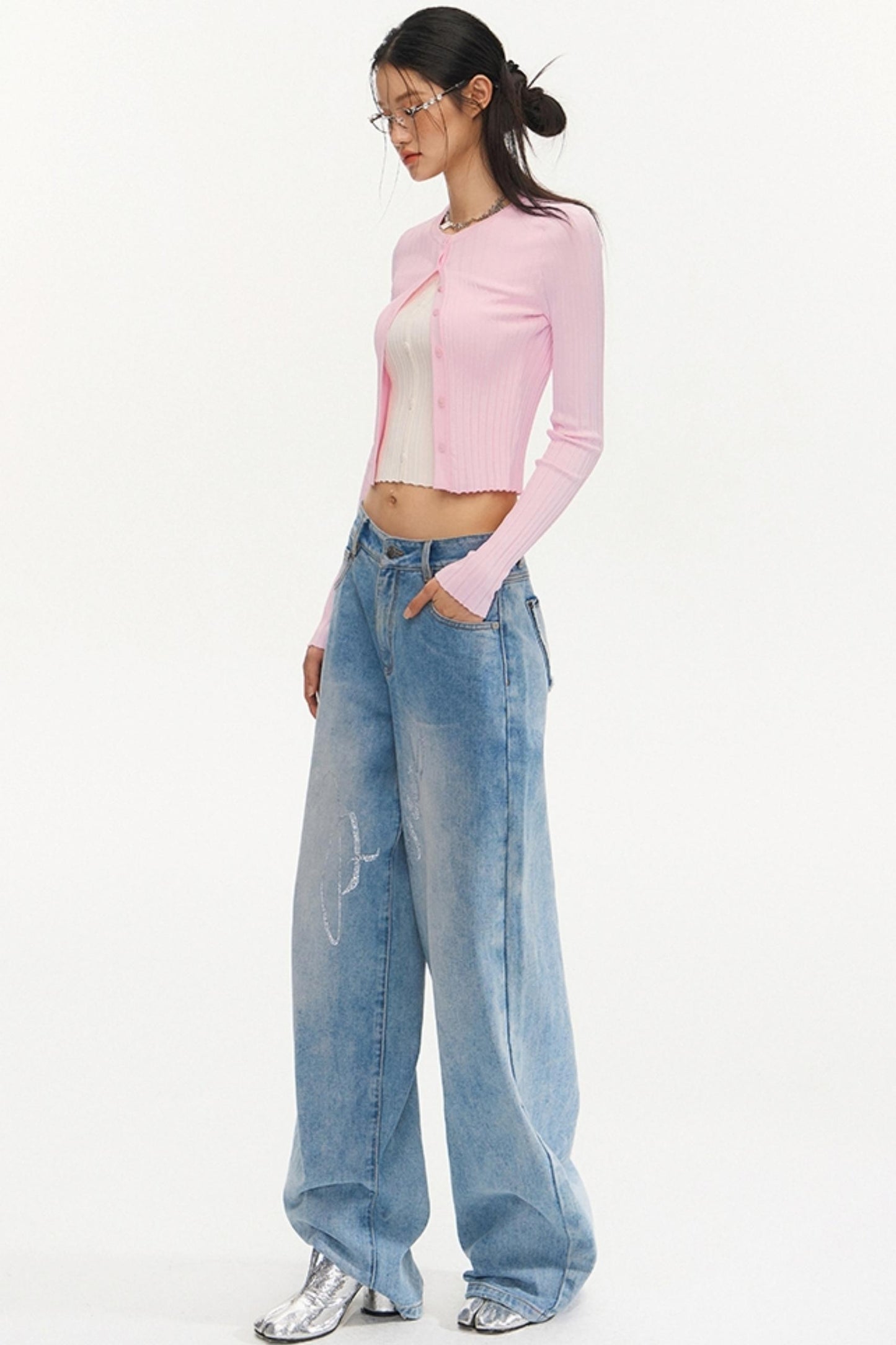 Stretch Crewneck Cropped Top