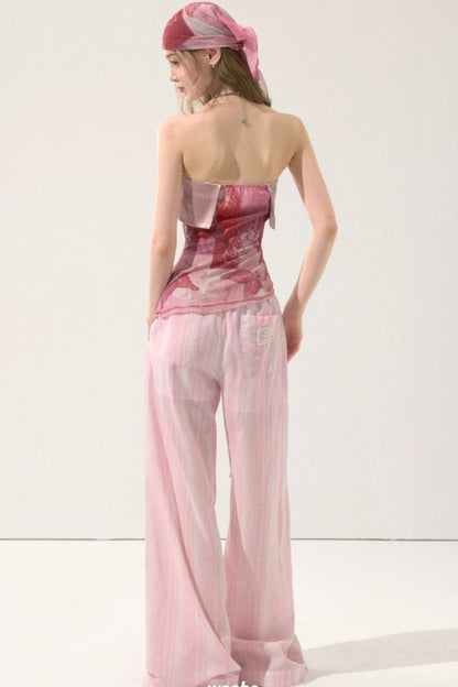 Sweet Pink Pinstripe Pants