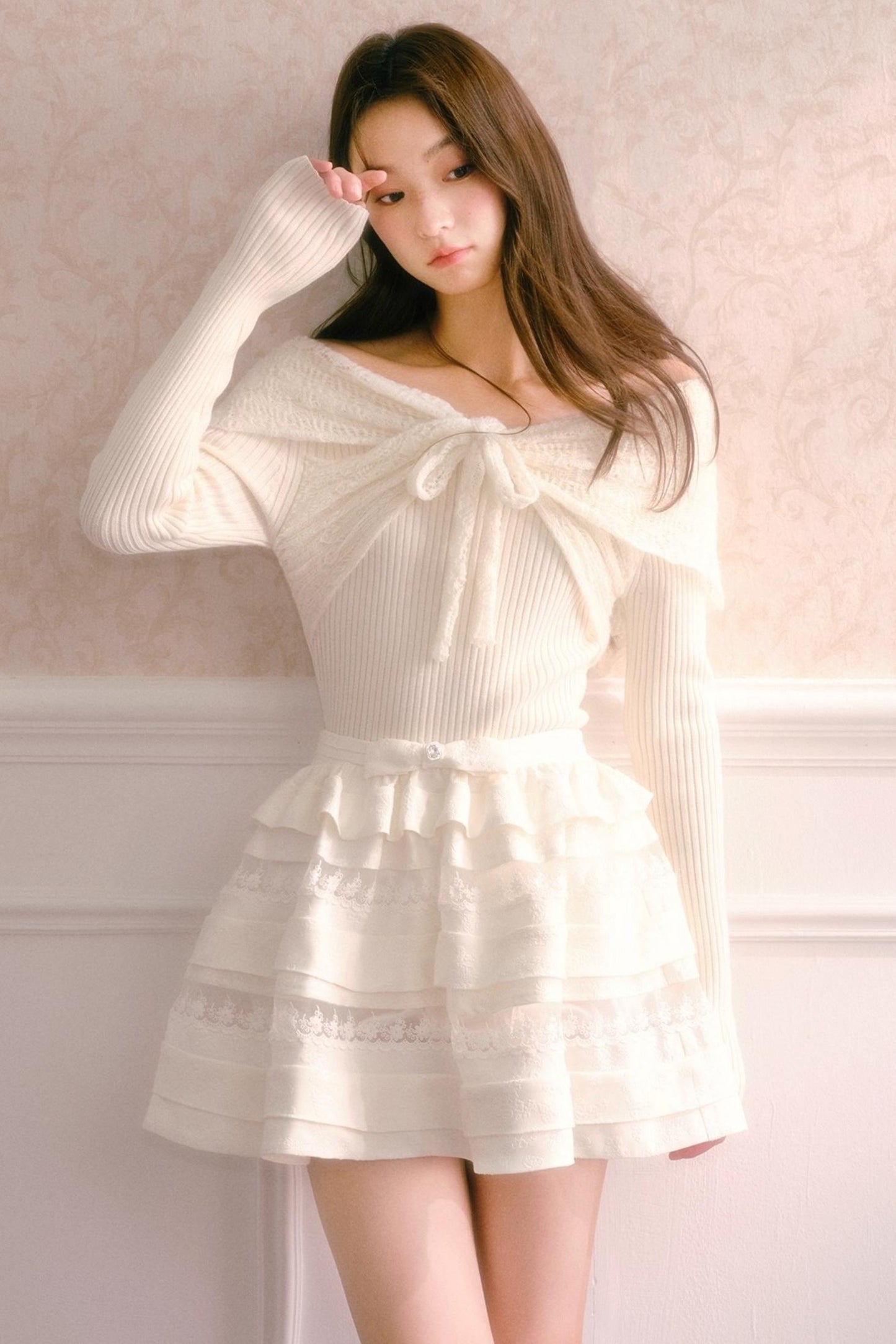 Textured Rose Puffy Skirt