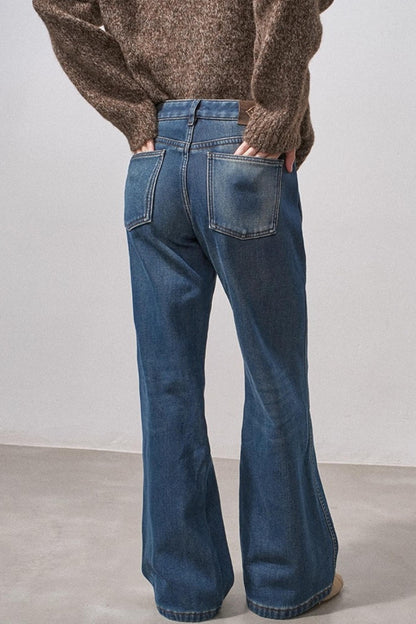 Fleece-Lined Straight-Leg Jeans