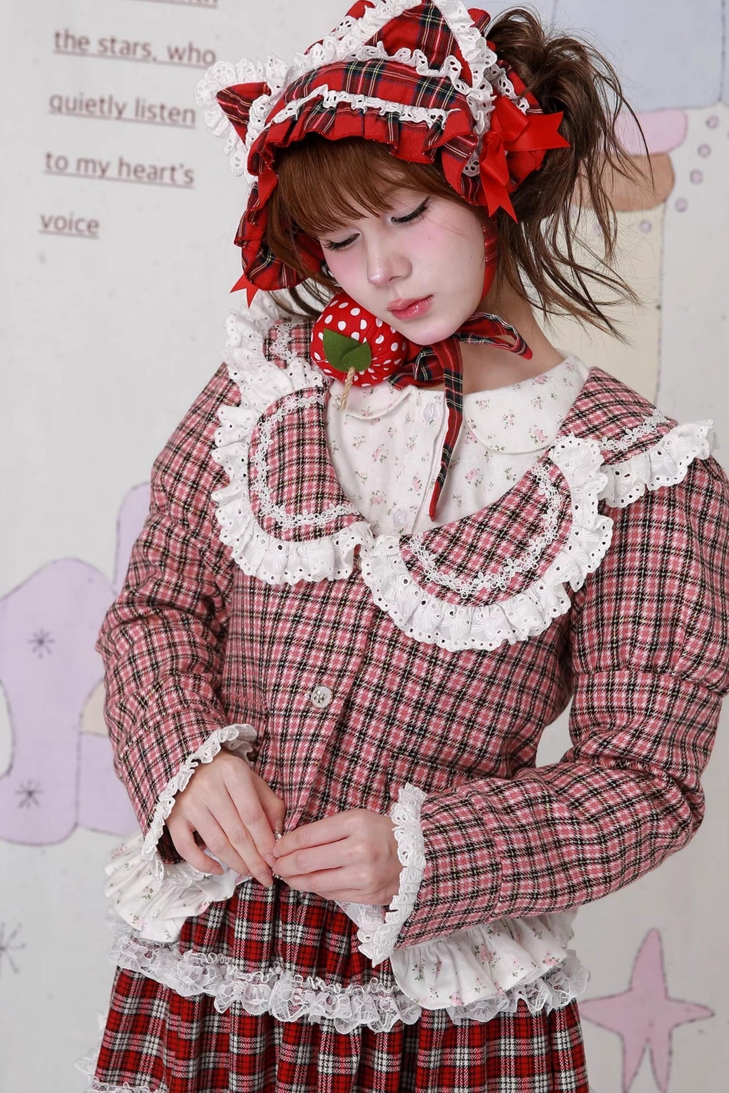 Christmas Pink Plaid Top