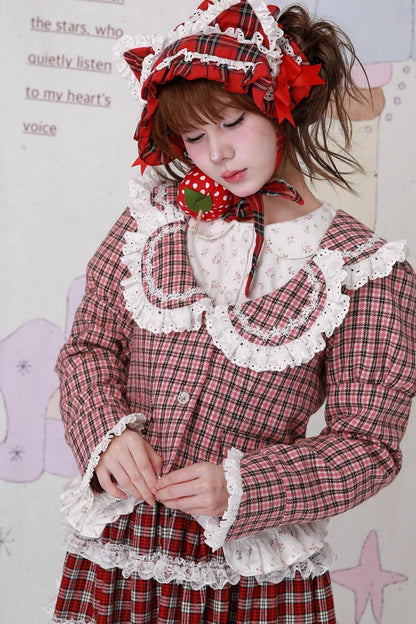 Christmas Pink Plaid Top