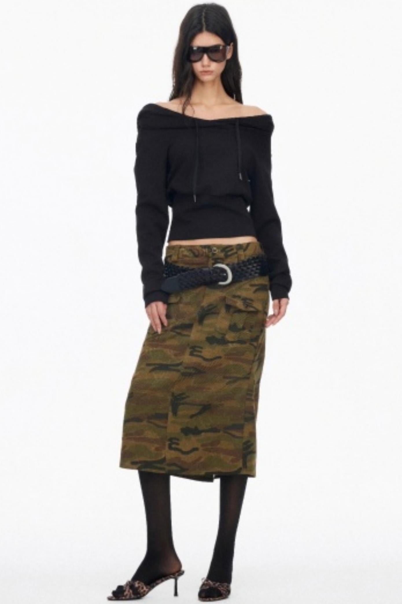 Vintage Camouflage Mermaid Skirt