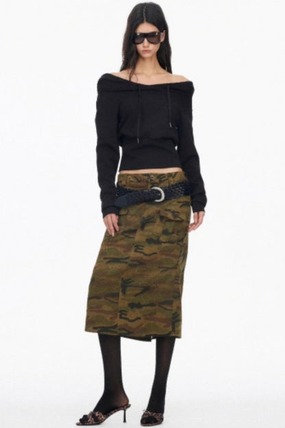 Vintage Camouflage Mermaid Skirt