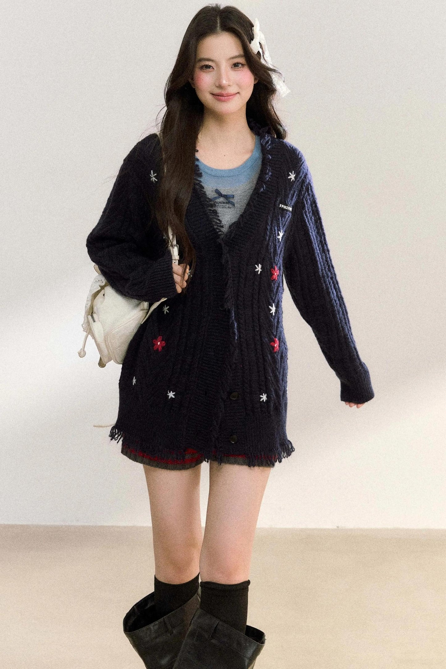 Floral V-Neck Cardigan