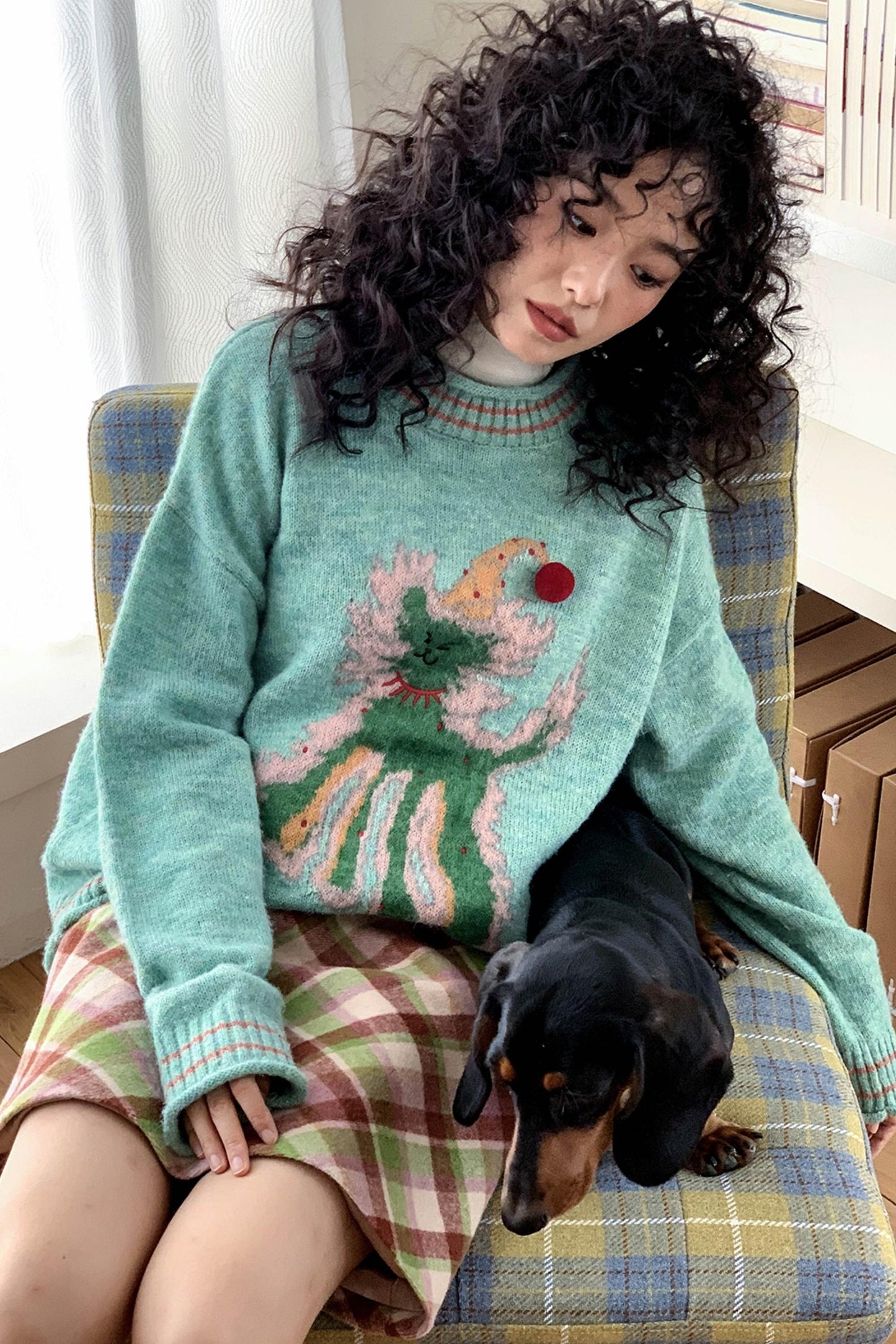 Lazy Mohair Knitted Pullover Top