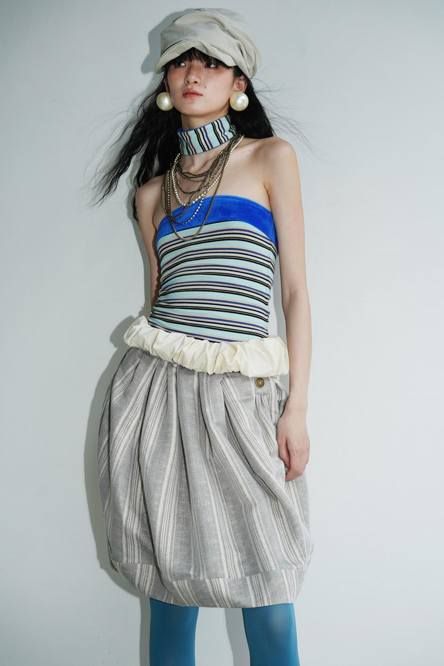 Vintage Striped Bandeau Set