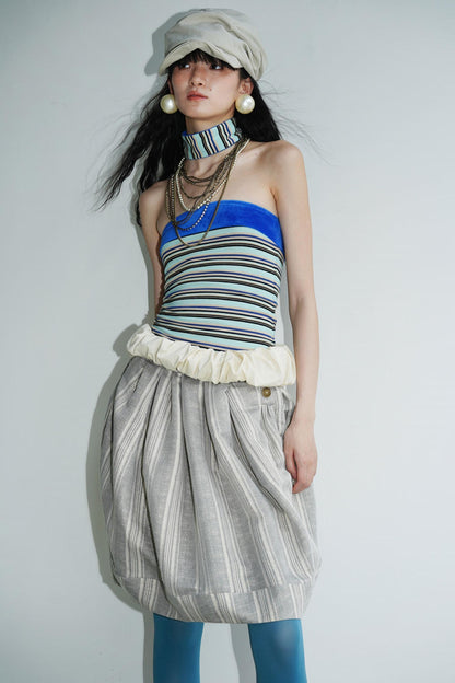 Vintage Striped Bandeau Set