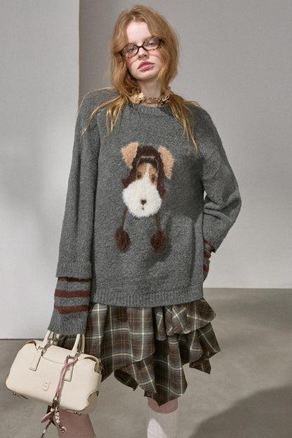 Hat and Puppy Knitted Top