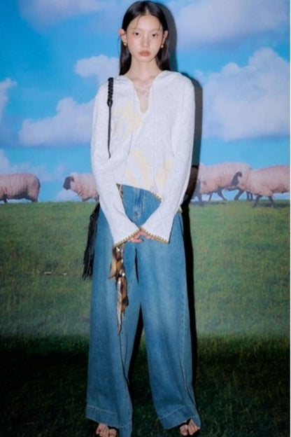 Wilderness Floral Knitted Long Sleeve T-shirt