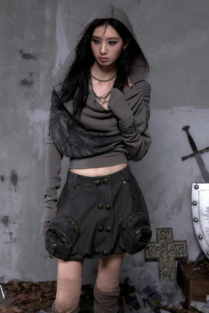 Court Street Leather Skirt