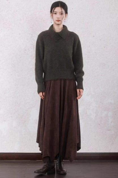 Ingko Vintage Lapel Sweater