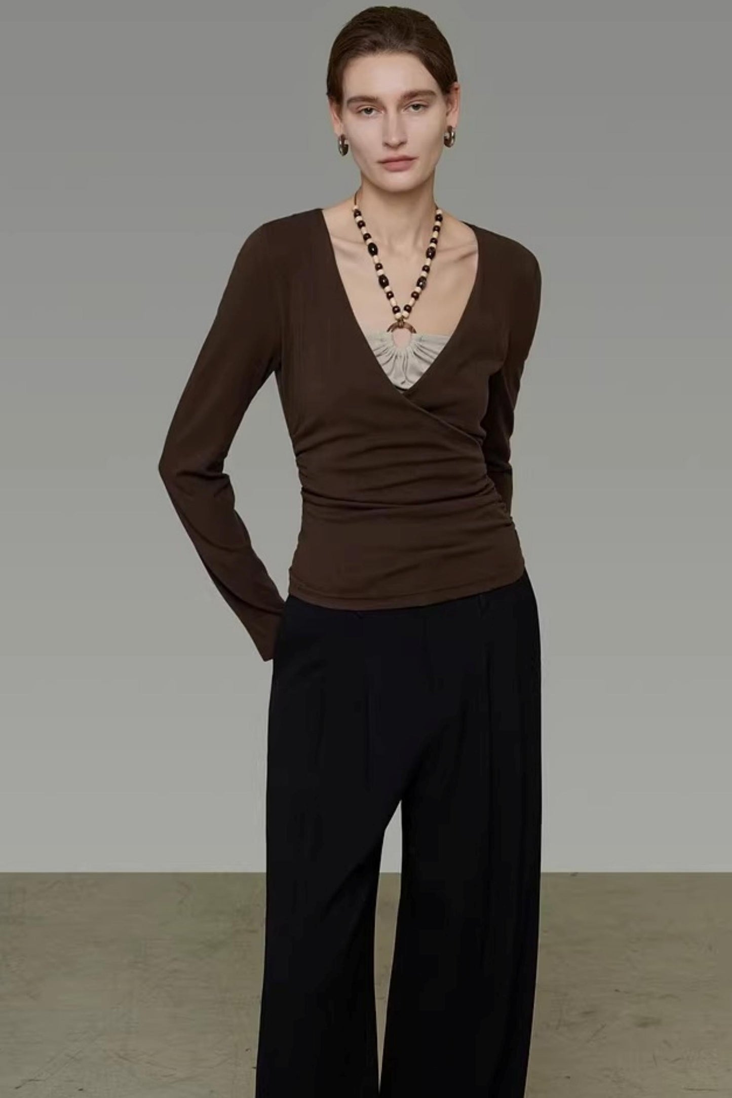 Halter Neck Bead Knit Top