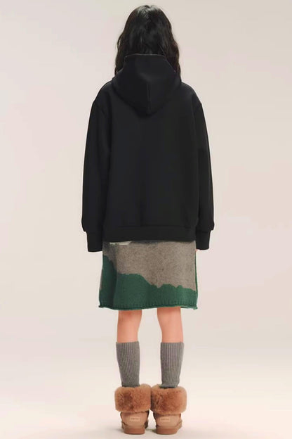 Color-Block Embroidered Hoodie