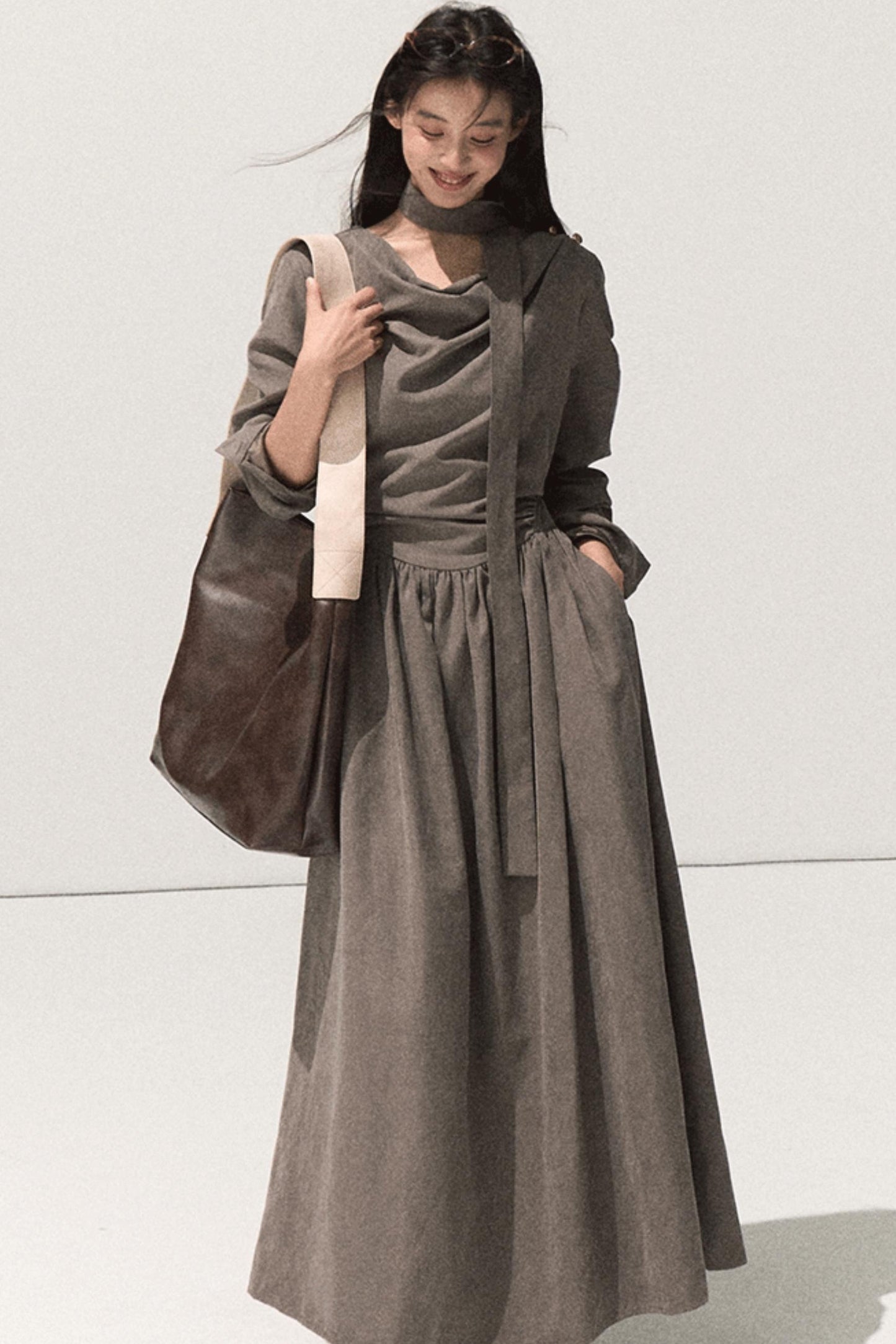 Moonlit Microvelvet Waist Dress