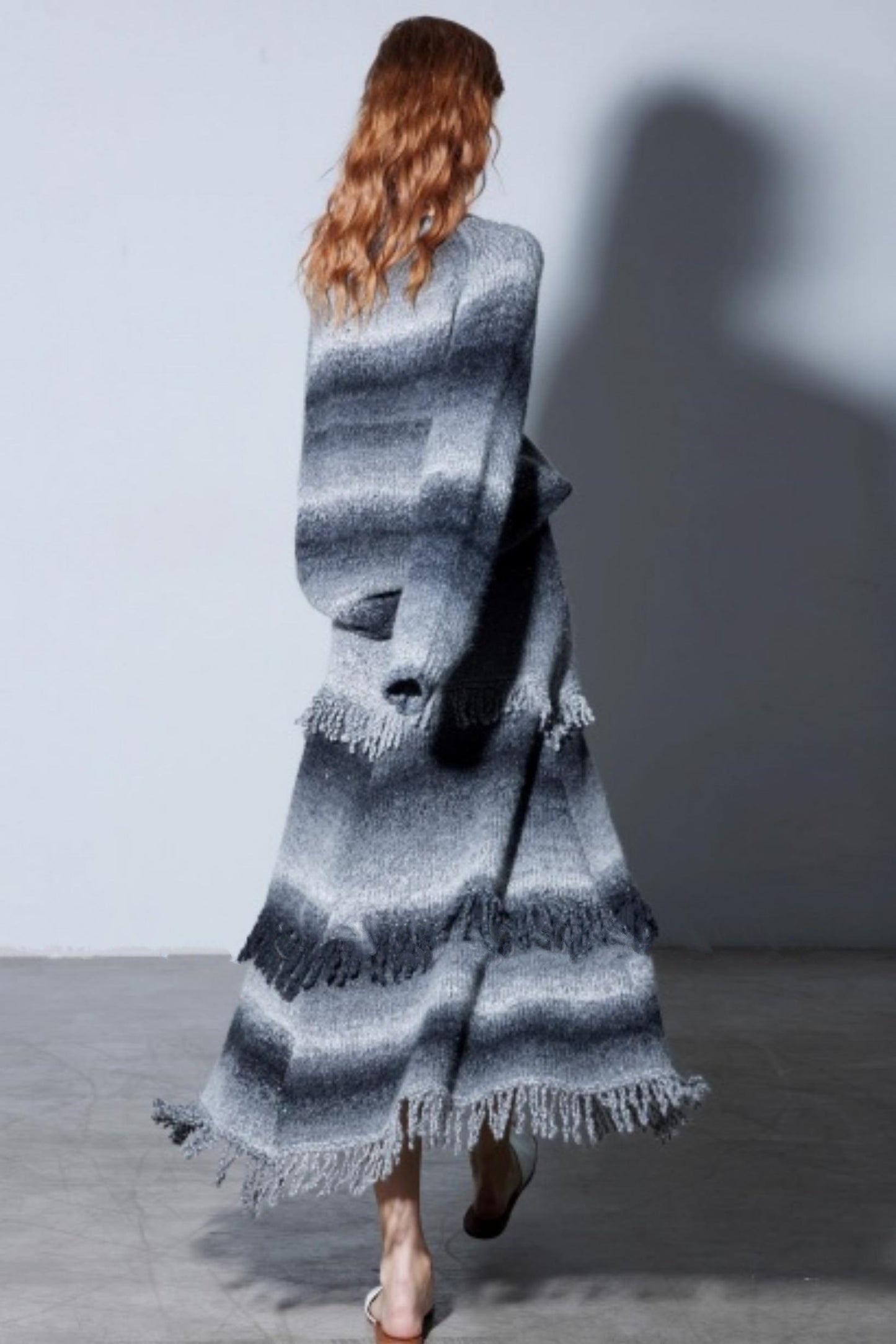 Heavy Wool Gradient A-Line Suit Set-Up