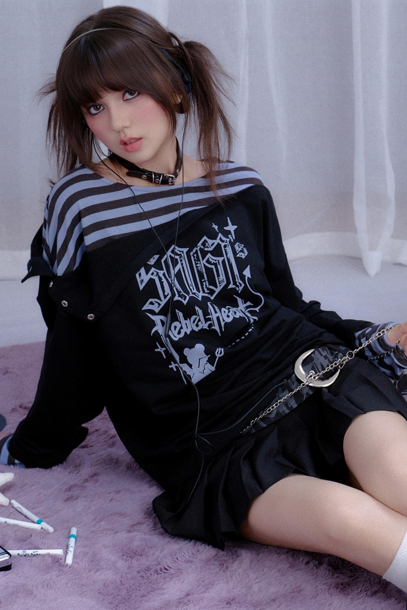 Spirit Striped Long-Sleeved T-Shirt