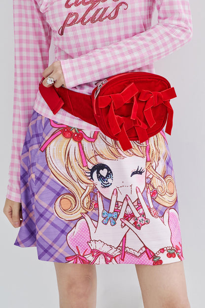 Peach Heart Crossbody Bag