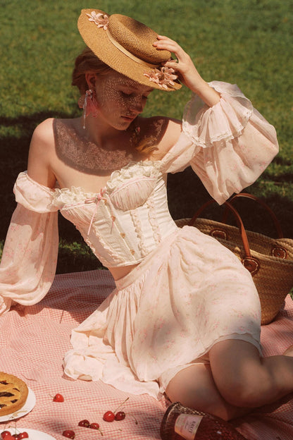 Custom Jacquard Corset Top