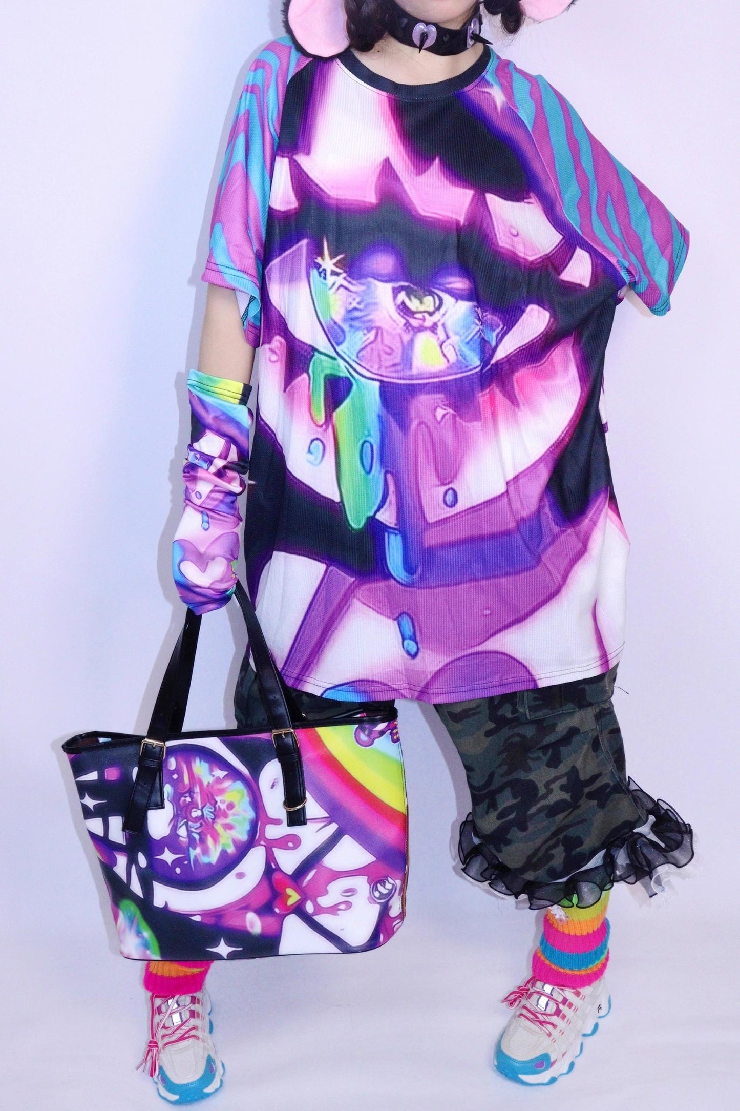 Vintage Cartoon Print Short Sleeve T-Shirt